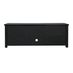 Meuble TV classique pour téléviseurs jusqu'à 80 pouces - Portes vitrées - Finition moderne - 65 L x 16 P x 23,625 H