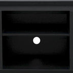 Meuble TV classique pour téléviseurs jusqu'à 80 pouces - Portes vitrées - Finition moderne - 65 L x 16 P x 23,625 H