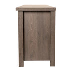 Meuble TV classique pour téléviseurs jusqu'à 80 pouces - Portes vitrées - Finition moderne - 65 L x 16 P x 23,625 H