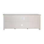 Meuble TV classique pour téléviseurs jusqu'à 80 pouces - Portes vitrées - Finition moderne - 65 L x 16 P x 23,625 H