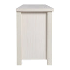 Meuble TV classique pour téléviseurs jusqu'à 80 pouces - Portes vitrées - Finition moderne - 65 L x 16 P x 23,625 H