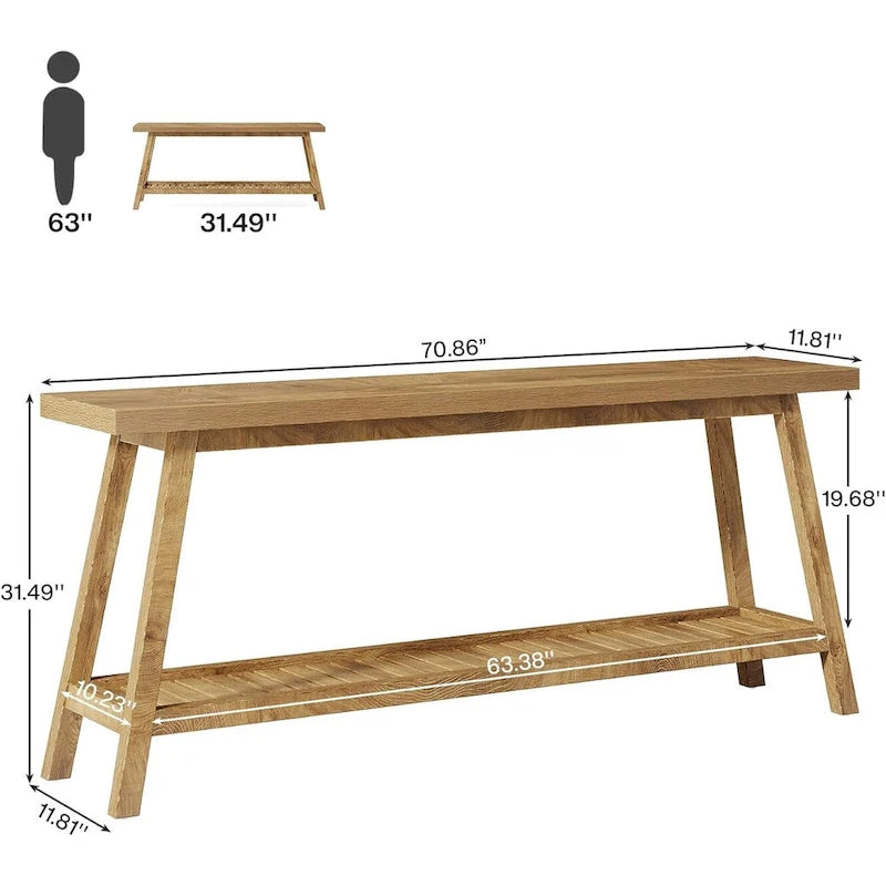 Console de table d'entrée de ferme de 180 cm