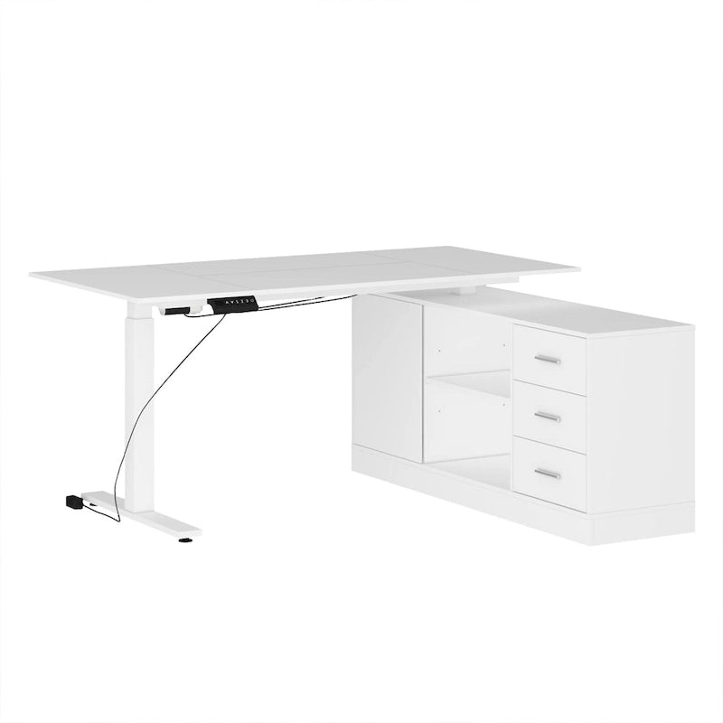Bureau debout grande taille avec élévateur électrique - Plateau de 160x80cm en PC