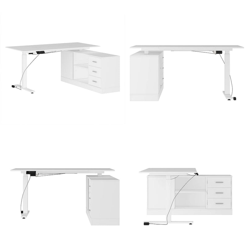 Bureau debout grande taille avec élévateur électrique - Plateau de 160x80cm en PC