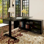 Bureau debout grande taille avec élévateur électrique - Plateau de 160x80cm en PC