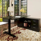 Bureau debout grande taille avec élévateur électrique - Plateau de 160x80cm en PC