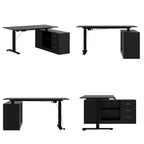 Bureau debout grande taille avec élévateur électrique - Plateau de 160x80cm en PC