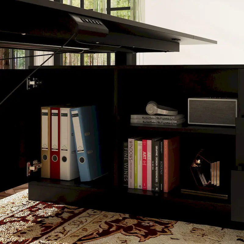 Bureau debout grande taille avec élévateur électrique - Plateau de 160x80cm en PC