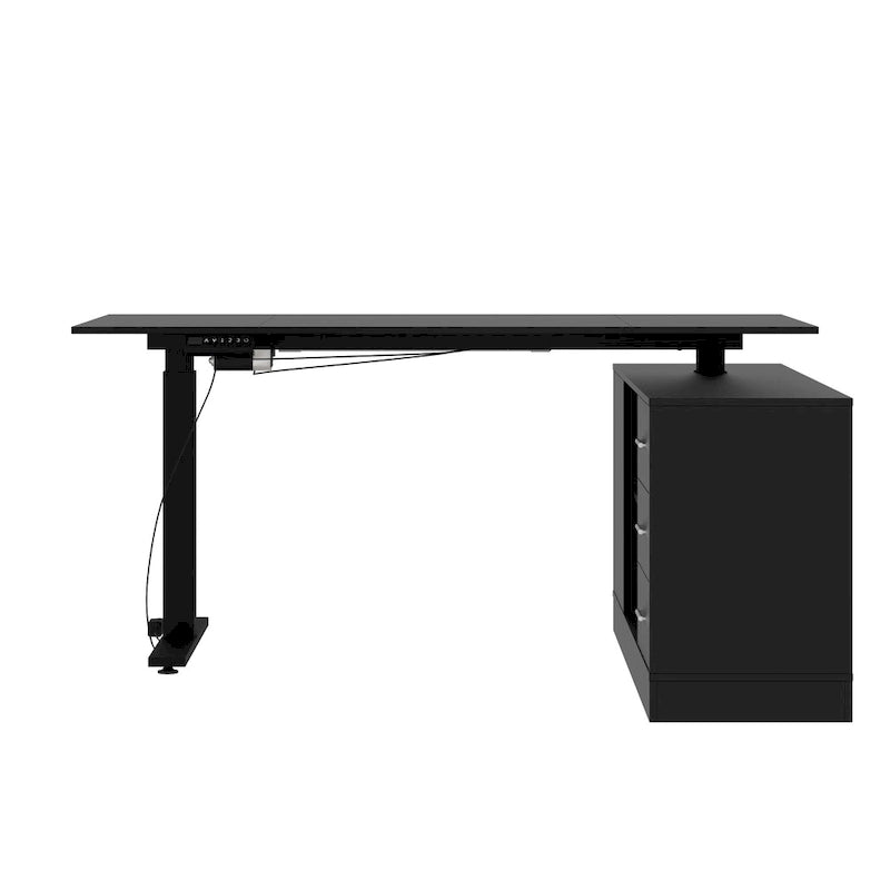 Bureau debout grande taille avec élévateur électrique - Plateau de 160x80cm en PC