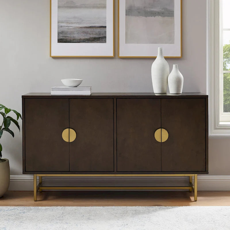 Buffet Marron Foncé/Doré