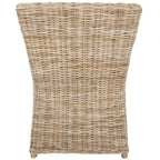 Fauteuil à oreilles en osier marron délavé (entièrement assemblé) - 26 L x 23 P x 34 H - 26Lx23Px34H