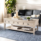 Table basse rectangulaire traditionnelle Sepia - 54 x 23,6 x 19,3 - 54Lx24Px19H