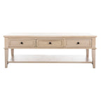 Table basse rectangulaire traditionnelle Sepia - 54 x 23,6 x 19,3 - 54Lx24Px19H