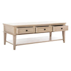 Table basse rectangulaire traditionnelle Sepia - 54 x 23,6 x 19,3 - 54Lx24Px19H
