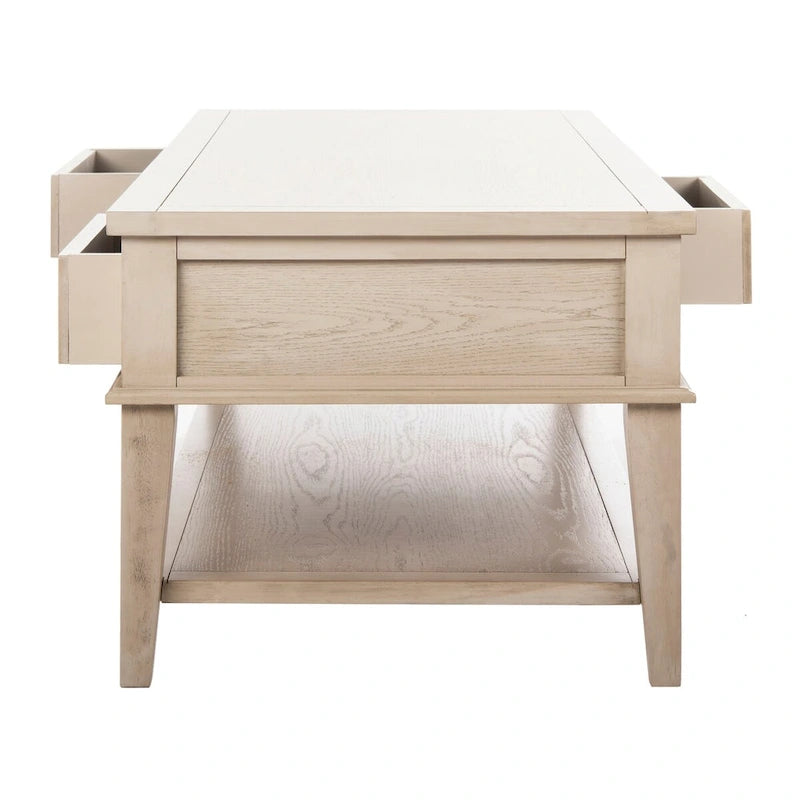 Table basse rectangulaire traditionnelle Sepia - 54 x 23,6 x 19,3 - 54Lx24Px19H