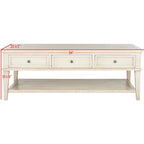 Table basse rectangulaire traditionnelle Sepia - 54 x 23,6 x 19,3 - 54Lx24Px19H