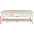 Table basse rectangulaire traditionnelle Sepia - 54 x 23,6 x 19,3 - 54Lx24Px19H