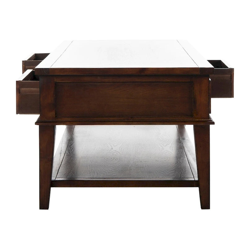 Table basse rectangulaire traditionnelle Sepia - 54 x 23,6 x 19,3 - 54Lx24Px19H