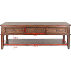 Table basse rectangulaire traditionnelle Sepia - 54 x 23,6 x 19,3 - 54Lx24Px19H