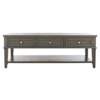 Table basse rectangulaire traditionnelle Sepia - 54 x 23,6 x 19,3 - 54Lx24Px19H