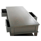 Table basse rectangulaire traditionnelle Sepia - 54 x 23,6 x 19,3 - 54Lx24Px19H