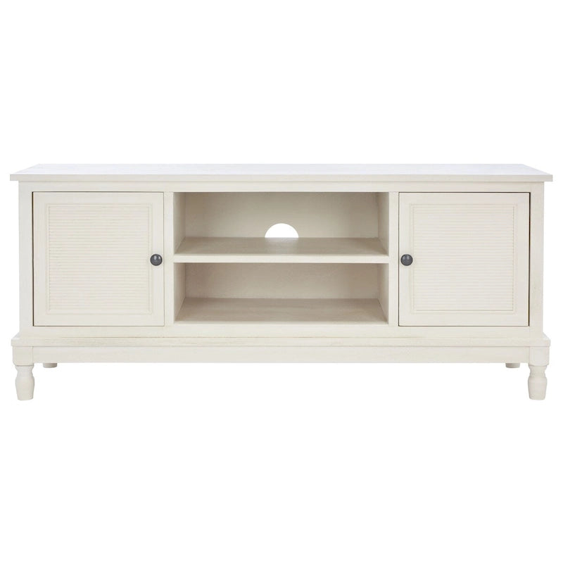 Meuble TV 2 portes 1 étagère - 47 L x 16 P x 20 H - 47Lx16Px20H