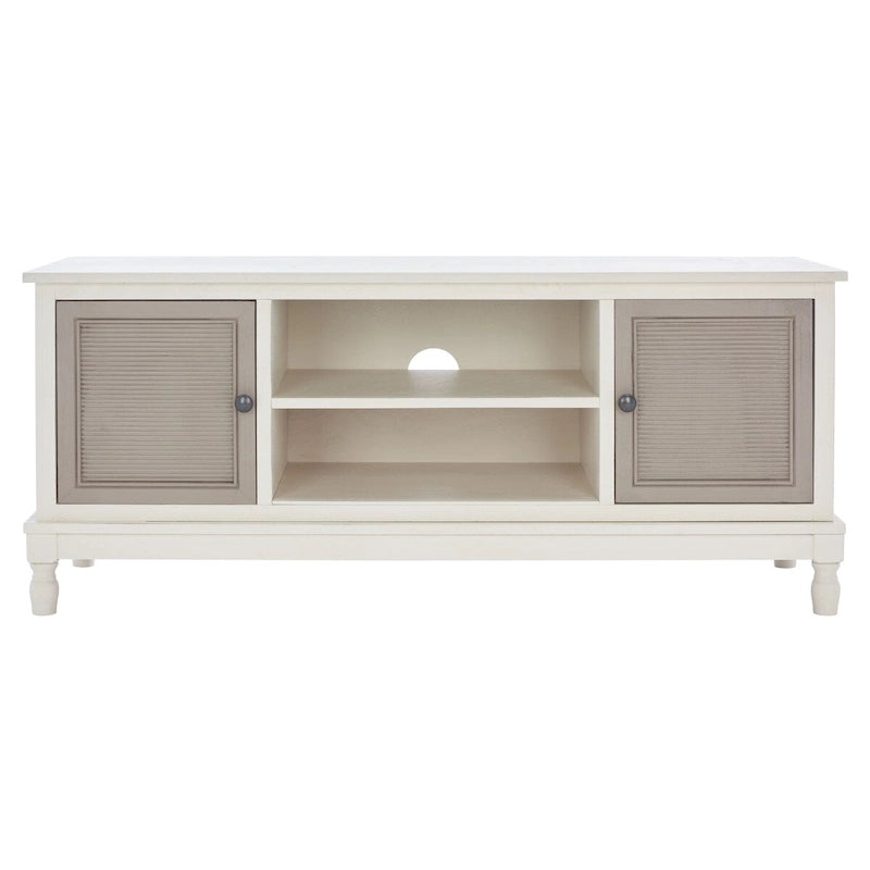 Meuble TV 2 portes 1 étagère - 47 L x 16 P x 20 H - 47Lx16Px20H