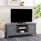 Meuble TV 2 portes 1 étagère - 47 L x 16 P x 20 H - 47Lx16Px20H