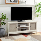 Meuble TV 2 portes 1 étagère - 47 L x 16 P x 20 H - 47Lx16Px20H