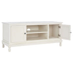 Meuble TV 2 portes 1 étagère - 47 L x 16 P x 20 H - 47Lx16Px20H