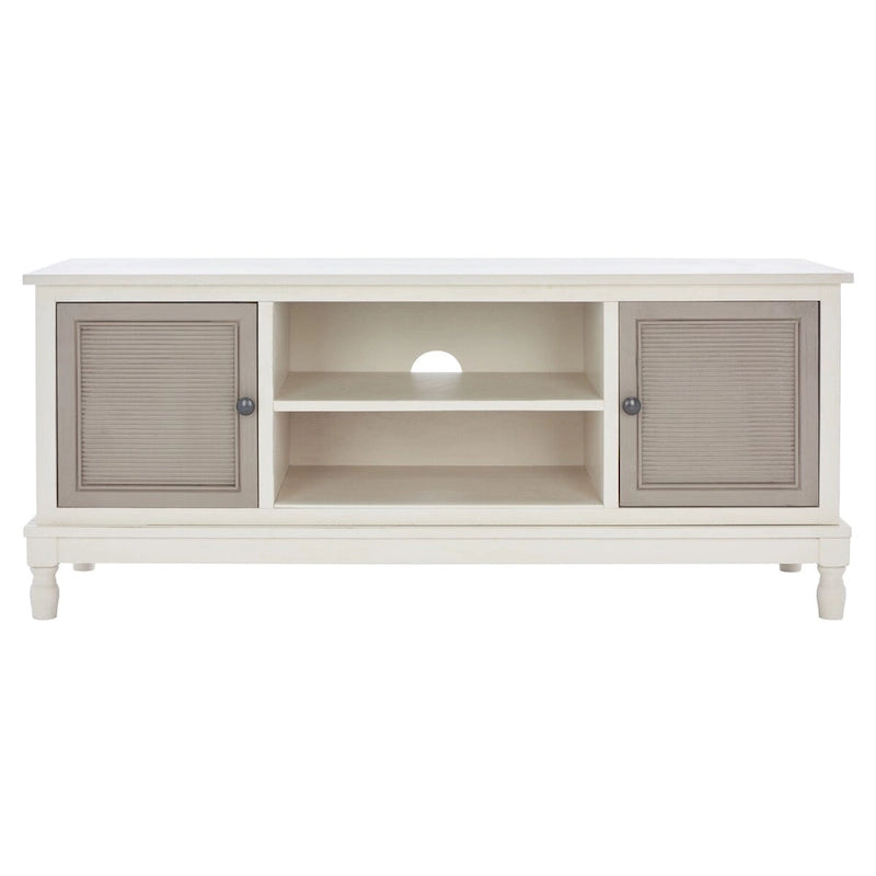 Meuble TV 2 portes 1 étagère - 47 L x 16 P x 20 H - 47Lx16Px20H