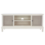 Meuble TV 2 portes 1 étagère - 47 L x 16 P x 20 H - 47Lx16Px20H