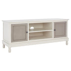 Meuble TV 2 portes 1 étagère - 47 L x 16 P x 20 H - 47Lx16Px20H