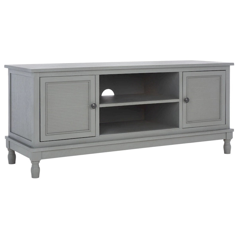 Meuble TV 2 portes 1 étagère - 47 L x 16 P x 20 H - 47Lx16Px20H