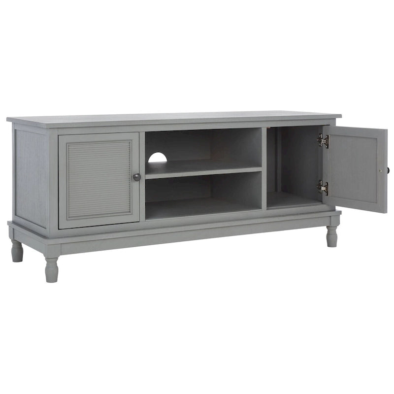 Meuble TV 2 portes 1 étagère - 47 L x 16 P x 20 H - 47Lx16Px20H
