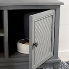 Meuble TV 2 portes 1 étagère - 47 L x 16 P x 20 H - 47Lx16Px20H