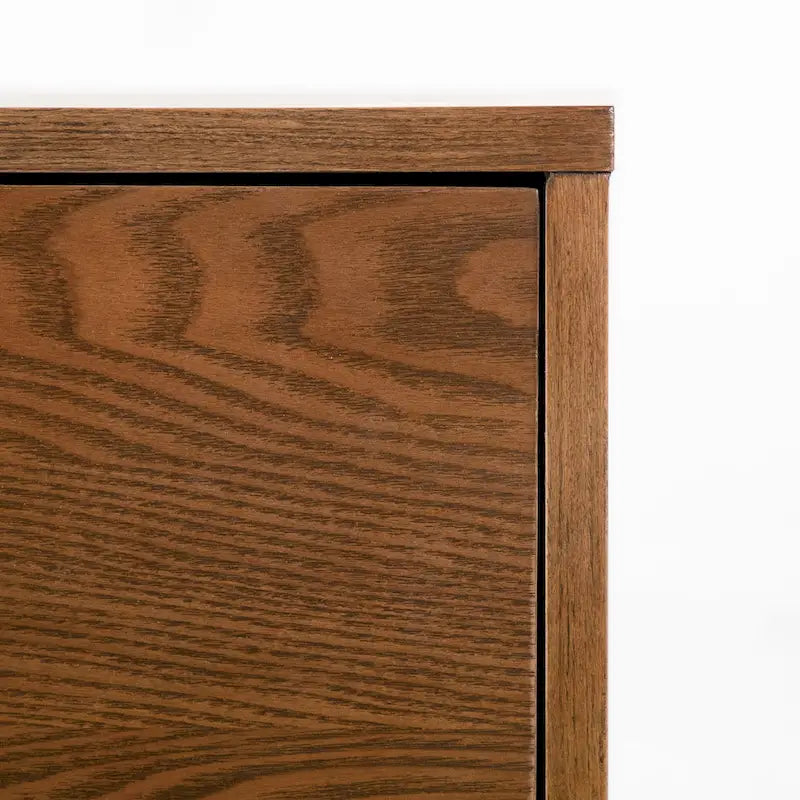 Commode et miroir 2 pièces en noyer du milieu du siècle