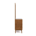 Commode et miroir 2 pièces en noyer du milieu du siècle