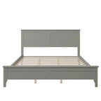 Lit plateforme Queen Size, cadre de lit plateforme moderne en bois massif, sommier tapissier non requis
