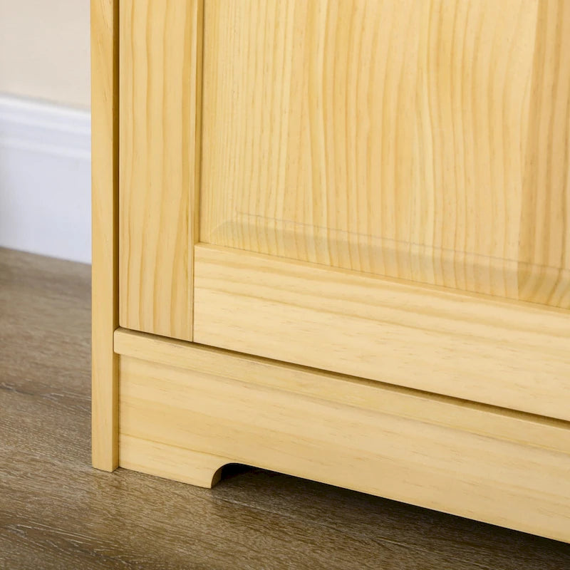 Meuble de rangement pour cuisine Pinewood 67, Armoire autoportante avec portes et étagères réglables, Mécanisme de fermeture en douceur