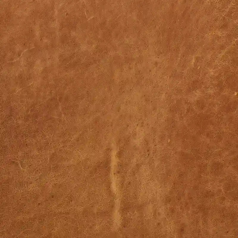 Canapé 93 en cuir véritable pleine fleur italien, couleur Cognac Tan