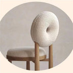 Chaise de coiffeuse à dossier rond