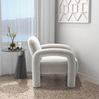Fauteuil d'appoint rembourré en velours Mid-Century Modern pour salon