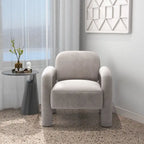 Fauteuil d'appoint rembourré en velours Mid-Century Modern pour salon