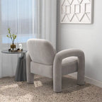 Fauteuil d'appoint rembourré en velours Mid-Century Modern pour salon