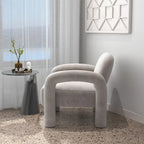 Fauteuil d'appoint rembourré en velours Mid-Century Modern pour salon