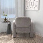 Fauteuil d'appoint rembourré en velours Mid-Century Modern pour salon