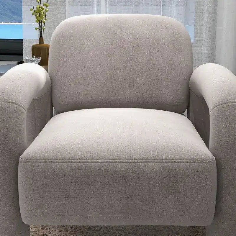 Fauteuil d'appoint rembourré en velours Mid-Century Modern pour salon