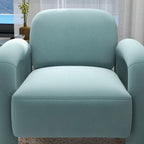 Fauteuil d'appoint rembourré en velours Mid-Century Modern pour salon