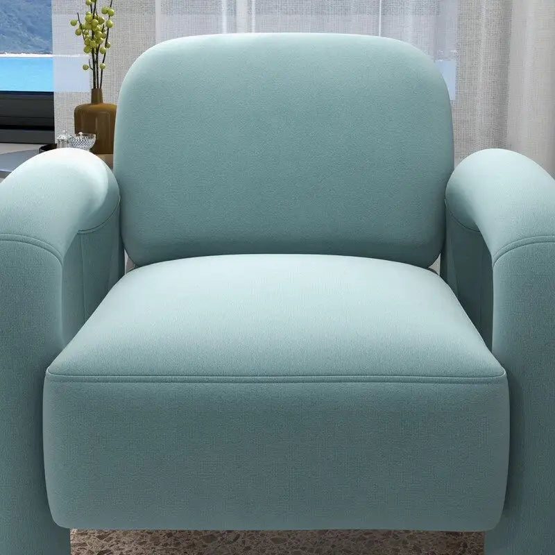 Fauteuil d'appoint rembourré en velours Mid-Century Modern pour salon